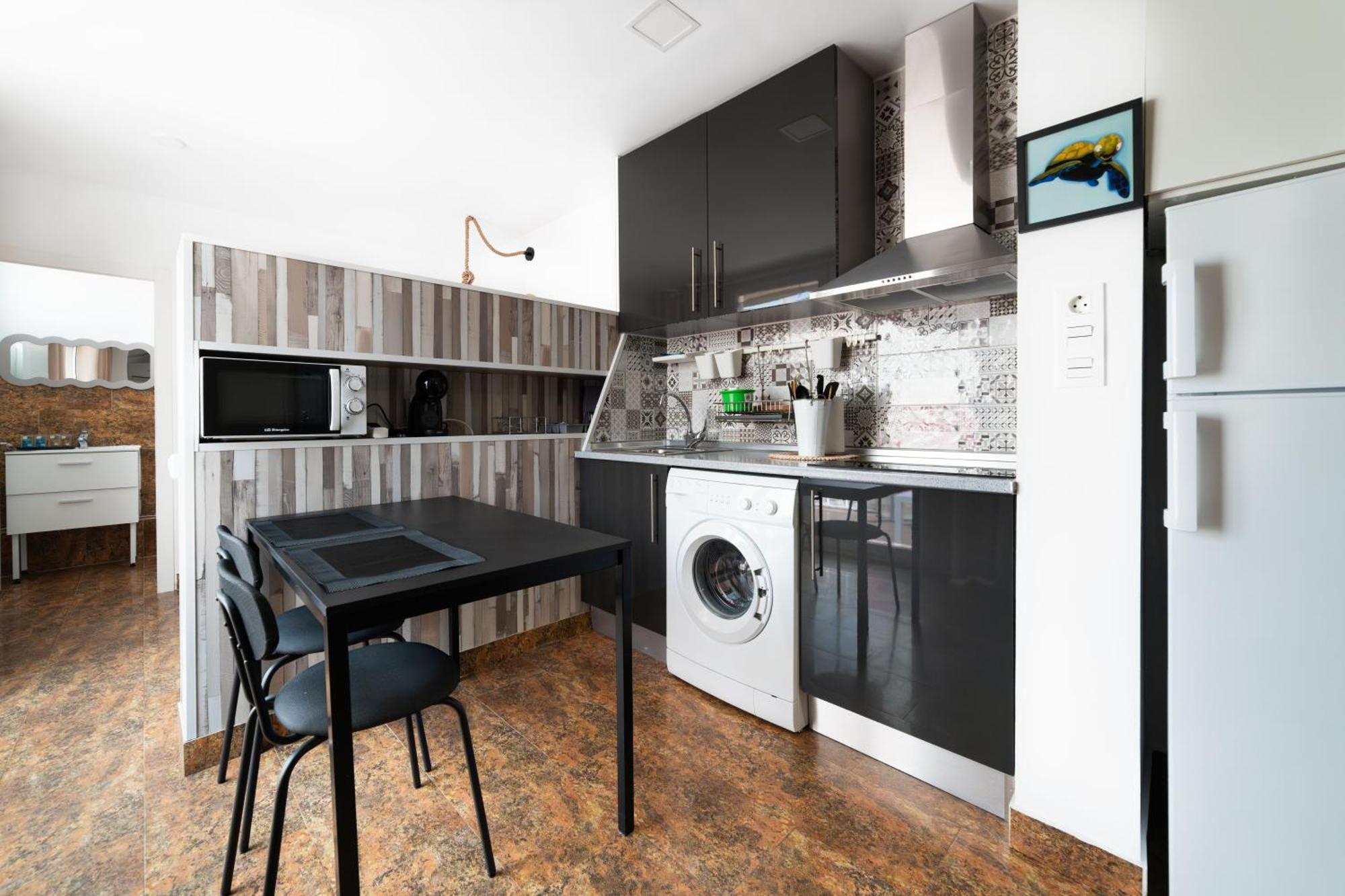 One-Bedroom Loft Apartment Balcony